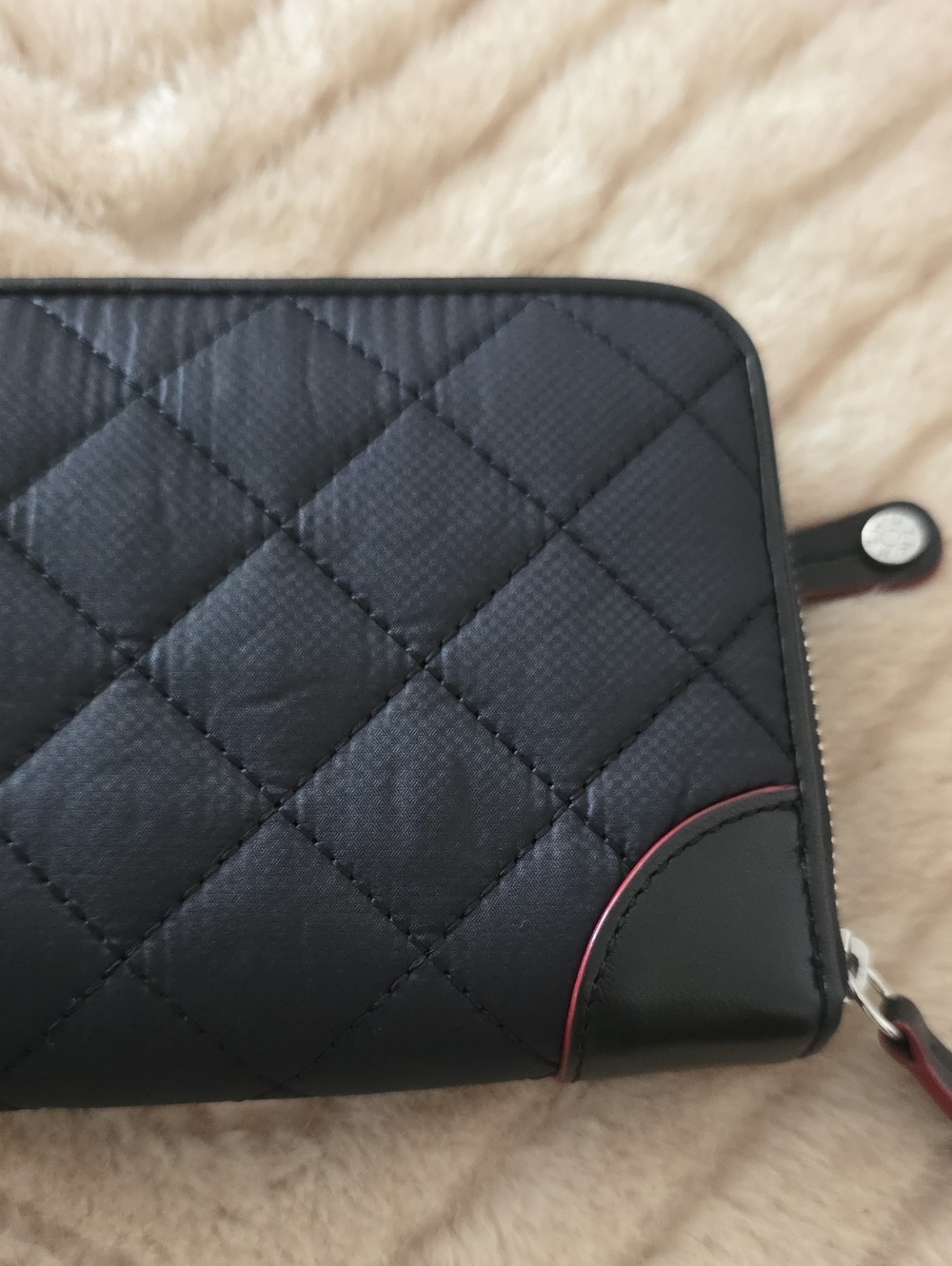 MZ Wallace Black Quilted Zip Wallet with Front Zip Pocket - Picture 6 of 10